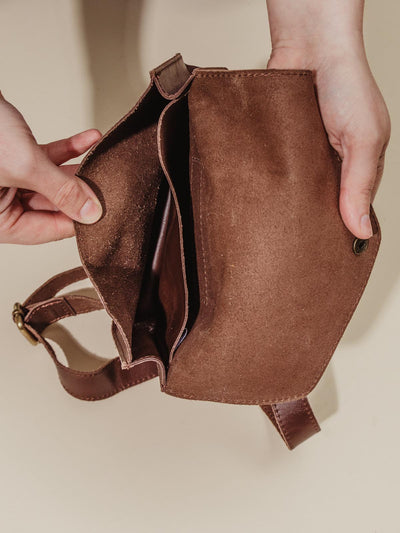 Brown Leather Crossbody Bag