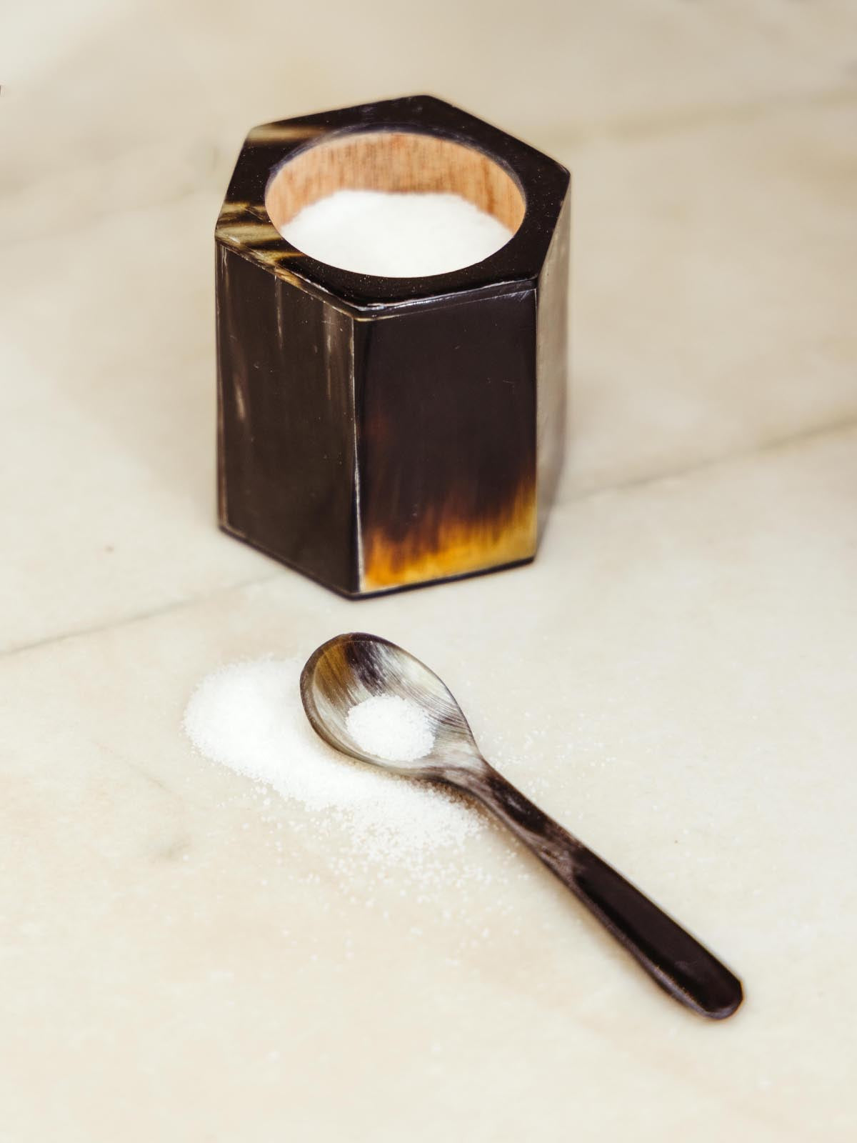 Horn Sugar Canister with Spoon | Joffa Marketplace